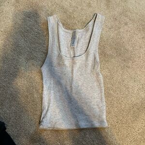 Grey skims ribbed tank
